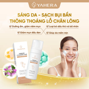 Alternative view of Sữa rửa mặt dạng bọt YAHERA Premium Cleansing Foam làm sạch bụi bẩn,dầu thừa và ngăn ngừa mụn 150ml