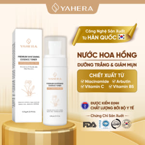 Nước Hoa Hồng Dưỡng Trắng Da YAHERA Premium Whitening Essence Toner 120G