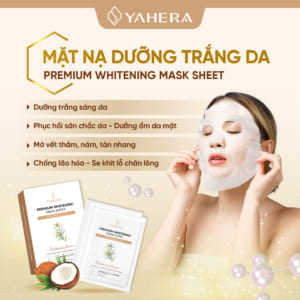 Alternative view of Hộp 10 Mặt nạ thạch nước dừa tươi dưỡng trắng da cao cấp YAHERA Premium Whitening Mask Sheet dưỡng ẩm, phục hồi da 25g