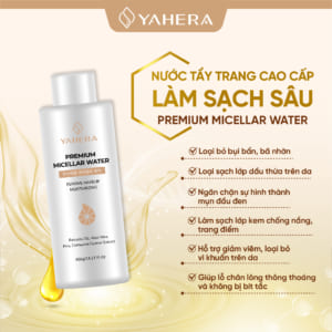 Alternative view of Nước tẩy trang cao cấp làm sạch sâu YAHERA Premium Cleansing Water làm sạch bụi mịn, bã nhờn 400ml