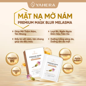 Alternative view of Hộp 10 mặt nạ nám thạch nước dừa tươi YAHERA Premium Mask Blur Melasma làm mờ vết thâm,nám,tàn nhang