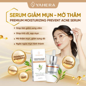 Alternative view of Serum giảm mụn, mờ thâm mụn, giảm sưng viêm, khô cồi, xệp mụn YAHERA Premium Moisturizing Prevent Acne Serum 30ml