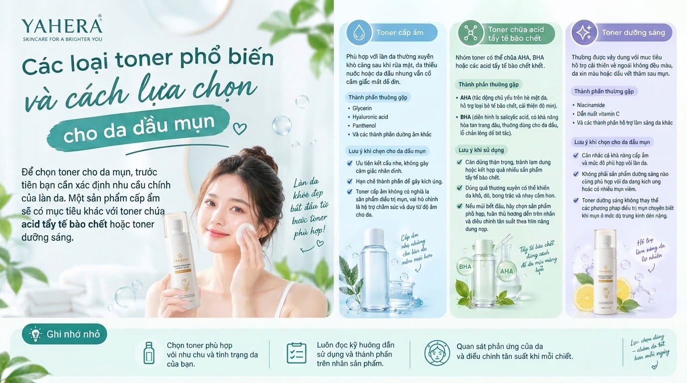 YAHERA : Toner là gì? Cách sử dụng nước cân bằng da đúng cách cho da dầu mụn 2 Cac-loai-toner-pho-bien-va-cach-lua-chon-cho-da-dau-mun-2.jpg