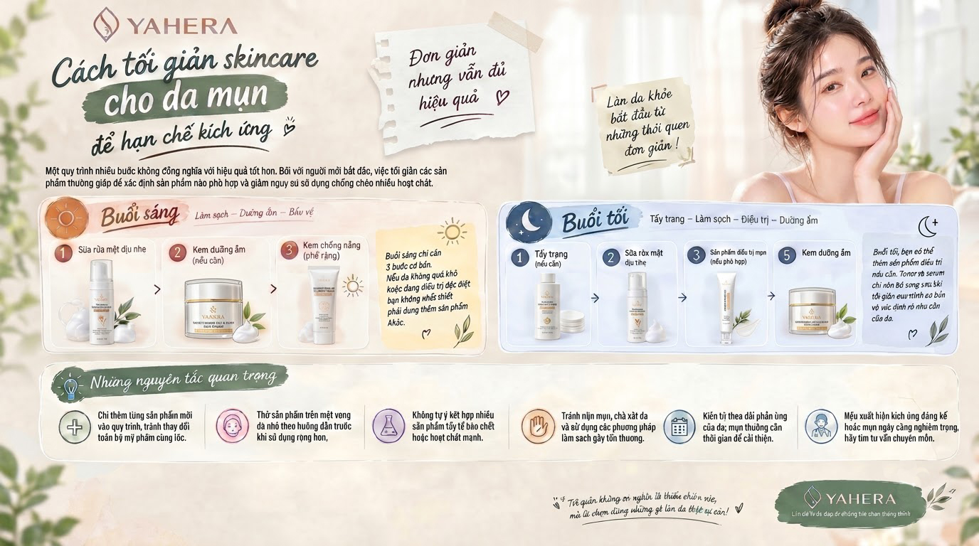 Skincare cho da mụn sáng và tối: YAHERA Quy trình dành cho người mới bắt đầu 5 Cach-toi-gian-skincare-cho-da-mun-de-han-che-kich-ung-5-1.jpg