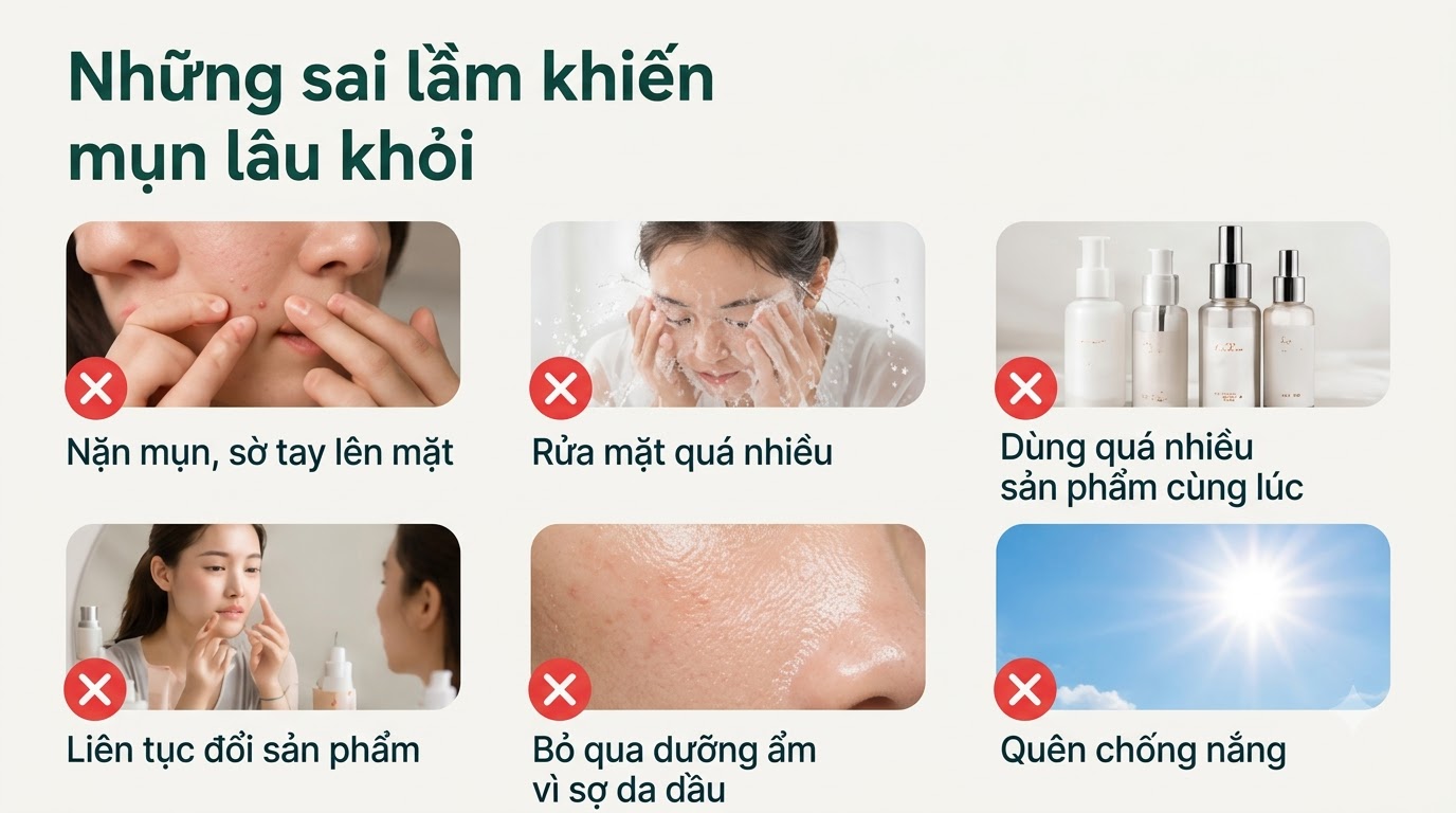 Da mụn nên chăm sóc thế nào? Những sai lầm khiến mụn lâu khỏi. 5 Huong-dan-cham-soc-da-mun-diu-nhe-5.jpg