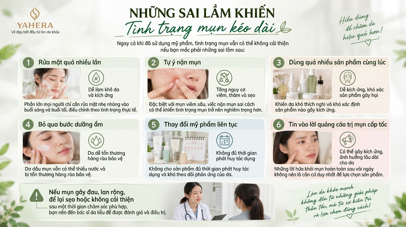 Da mụn là gì? Nguyên nhân gây mụn và cách chăm sóc da đúng cách cùng YAHERA 5 Nhung-sai-lam-khien-tinh-trang-mun-keo-dai-5.jpg
