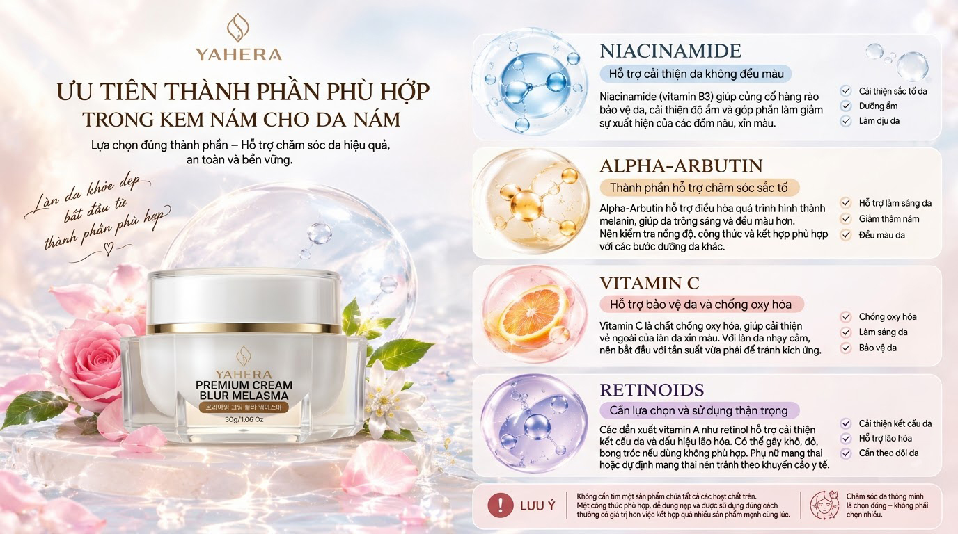 Những tiêu chí cần biết khi lựa chọn kem nám cho làn da phụ nữ Việt cùng YAHERA 2 Uu-tien-thanh-phan-phu-hop-trong-kem-nam-cho-da-nam-2.jpg