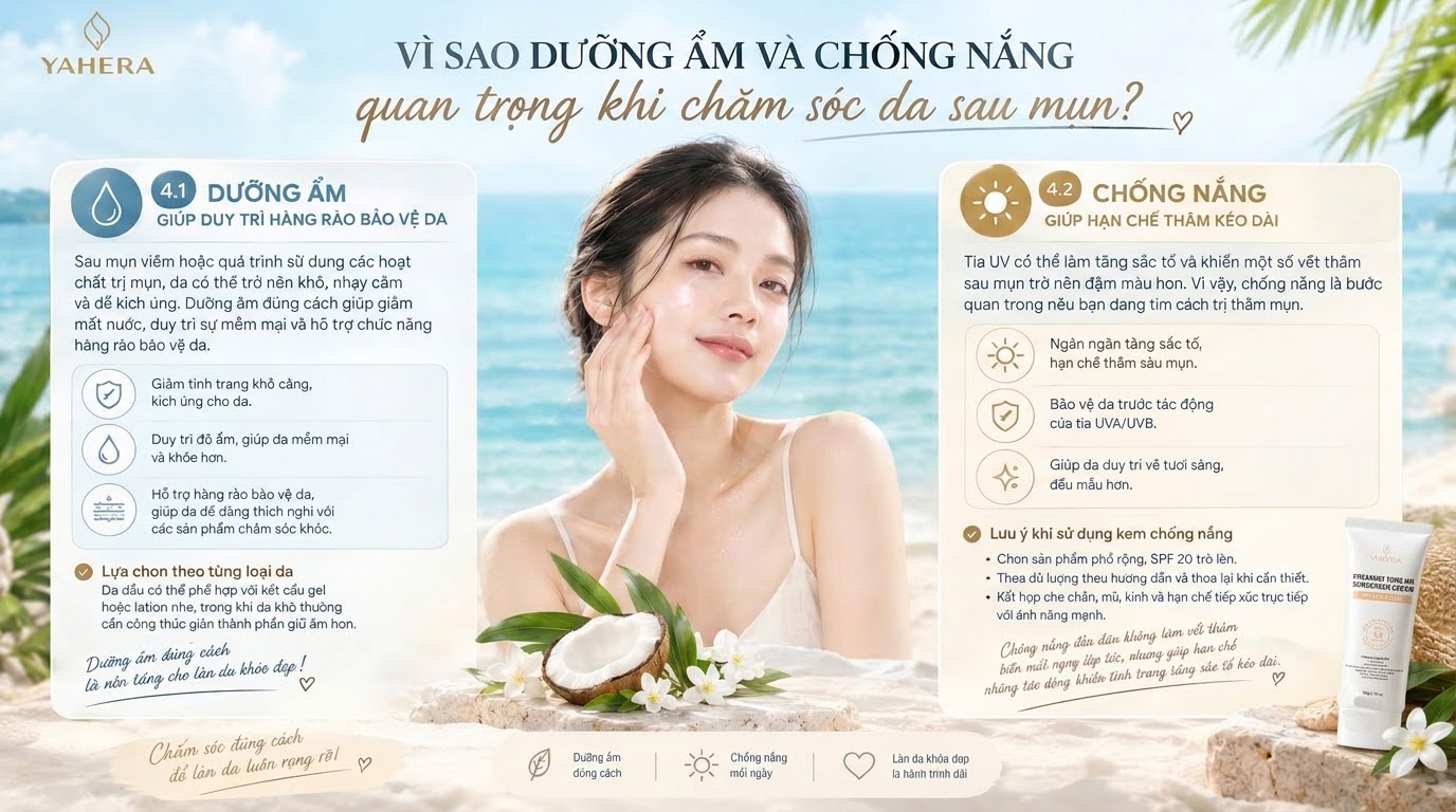 YAHERA Cách chăm sóc da sau mụn: Giảm thâm, cải thiện bề mặt da và hạn chế mụn quay lại 4 Vi-sao-duong-am-va-chong-nang-quan-trong-khi-cham-soc-da-sau-mun-4-.jpg