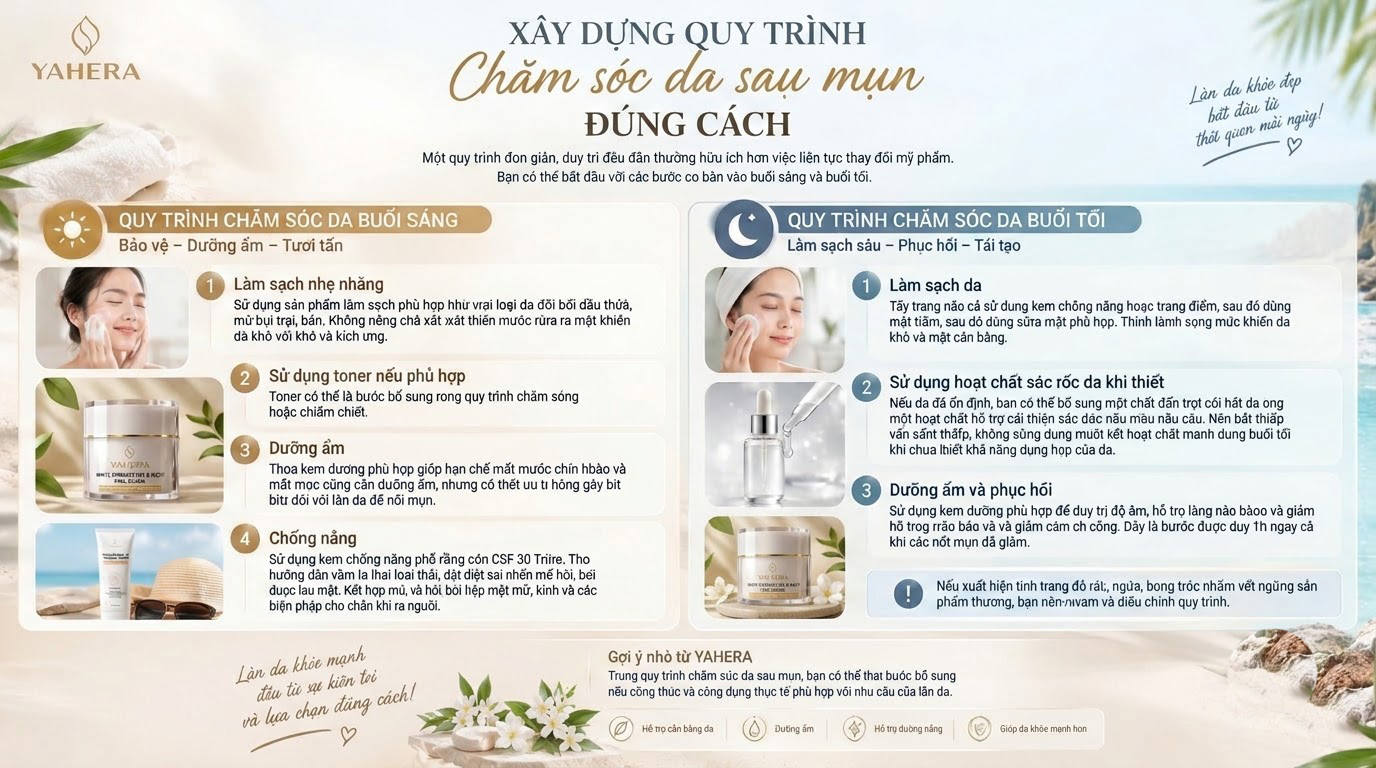 YAHERA Cách chăm sóc da sau mụn: Giảm thâm, cải thiện bề mặt da và hạn chế mụn quay lại 3 Xay-dung-quy-trinh-cham-soc-da-sau-mun-dung-cach-3-.jpg
